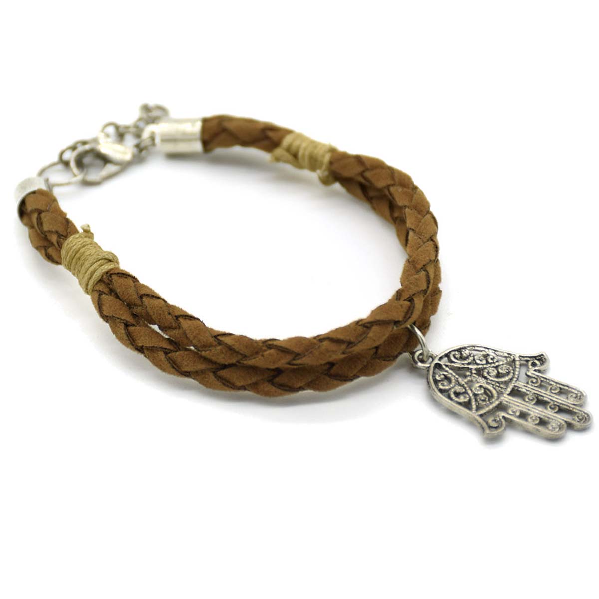 Bracelets in Bulk – Handmade Men’s Bracelet – Cotton – Metal Hand Motif – Wholesale Jewelry Collection